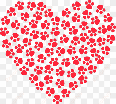 Copper - Paw Print Heart transparent png image