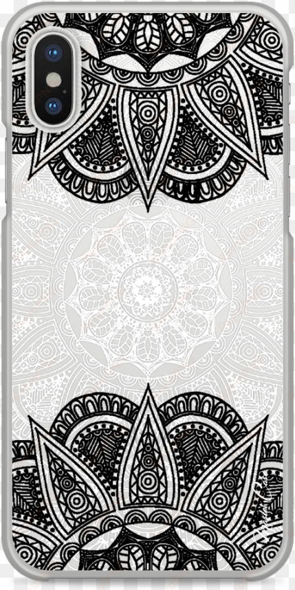 coque iphone x black & white mandala - iphone 6s