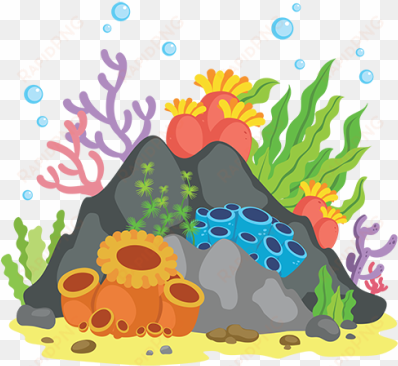 coral reef clipart png jpg black and white stock - coral reef cartoon png