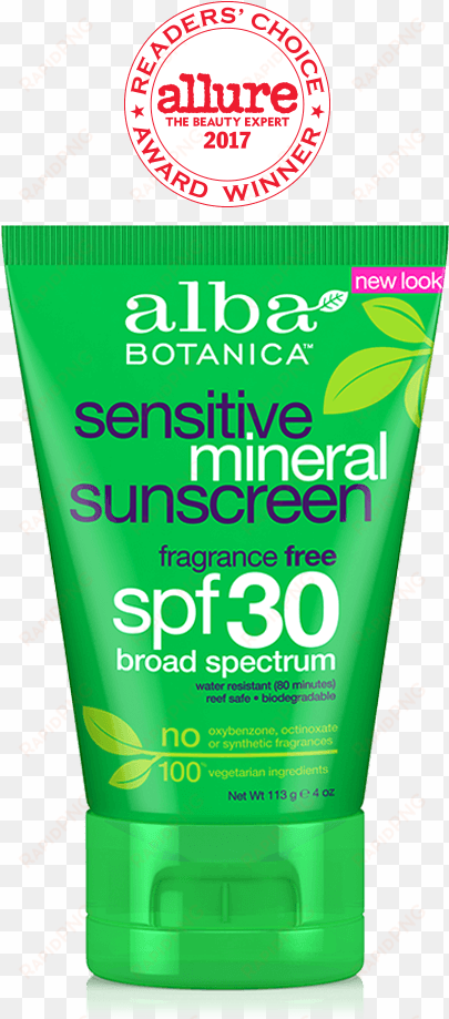 coral reef safe - alba botanica very emollient fragrance free spf 30