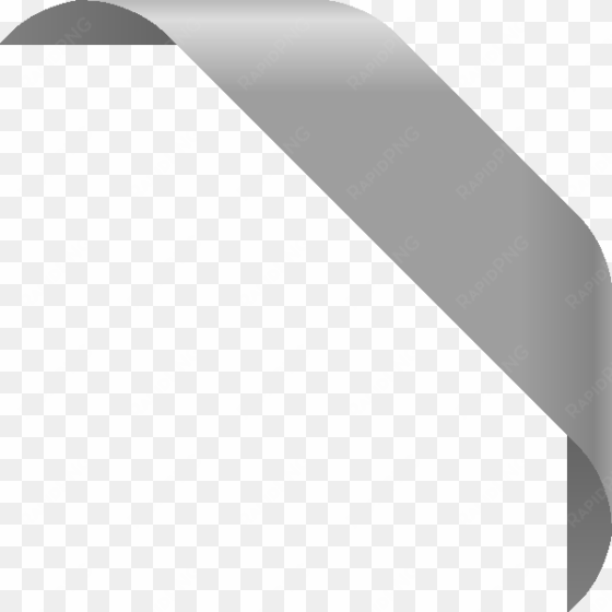 corner ribbon01 gray - white ribbon corner png