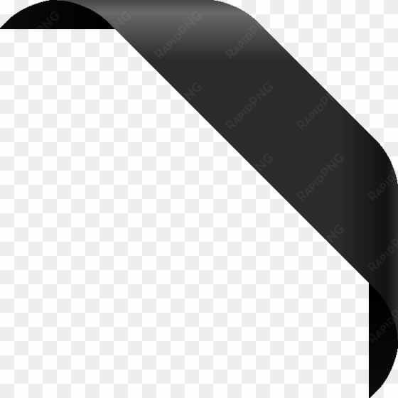 corner ribbon02 white vector data - black photo corner png