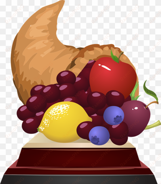 cornucopia clipart horn plenty - cuerno de la abundancia con frutas