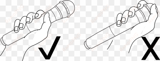 Correct Microphone Placement - Uso Correcto Del Microfono transparent png image