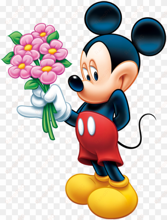 corujinha ღஜ♥rita morás♥ஜღ - mickey mouse with flowers