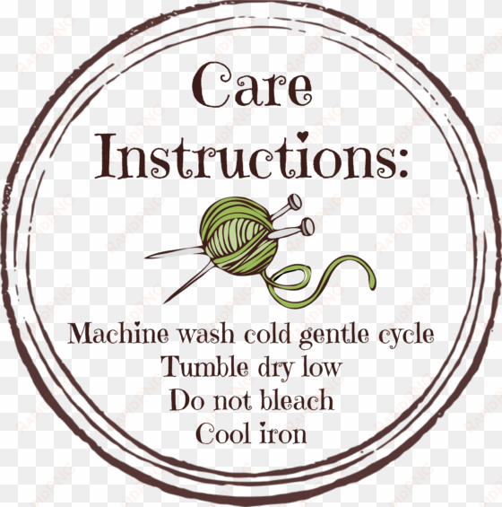 cotton yarn hand knit/crochet garment laundry instructions - yarn clip art
