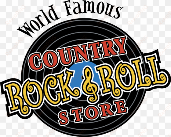 country rock n roll store logo png transparent - country rock