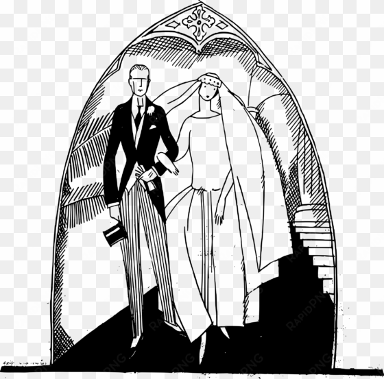 couple clipart church wedding - clip art