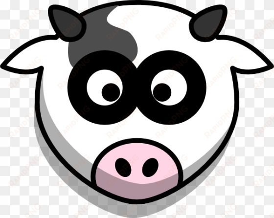 cow head clipart - drawing cartoon cow head