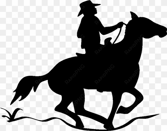 cowboy silhouette png - western rider oval bumper sticker