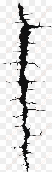 crack wall png - monochrome