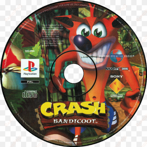 crash bandicoot - crash bandicoot ps1 cover disc