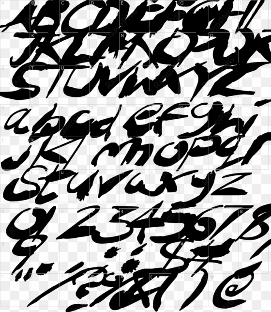 crazy ink splats font - calligraphy