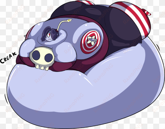 crea k oar cartoon purple - skullgirls inflation