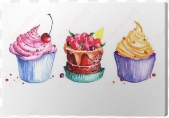 Cream Cakes, Cakes With Berries, Cake With Cherry - Water Color Cake Backgreound transparent png image