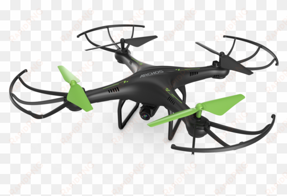 created with raphaël - archos drone with controller - black & green