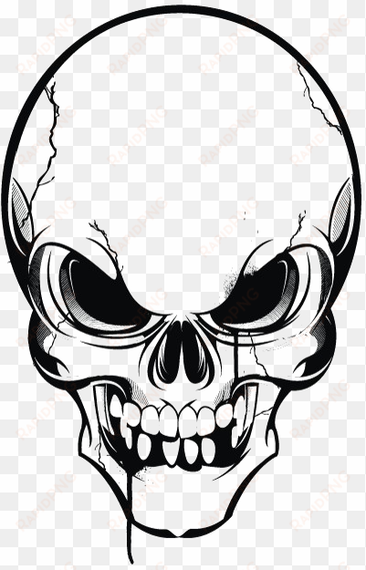 creative skull png high quality image - angry skull vector