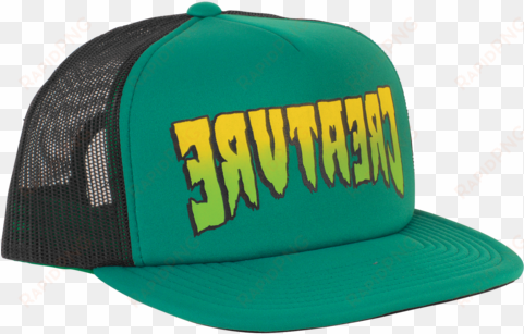 creature ass backwards mesh skate hat adjustable black/green - hat