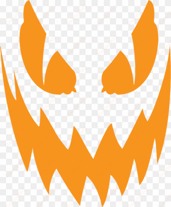 Creepy Clipart Halloween Faces - Jack O Lantern Transparent Background transparent png image