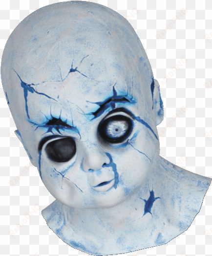 creepy doll halloween - cracked baby doll mask