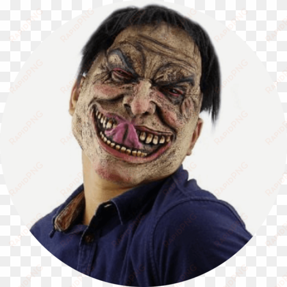 creepy smile halloween mask - cheap wretched male printed halloween mask with wig