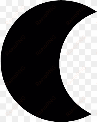 crescent moon vector - black and white half moon
