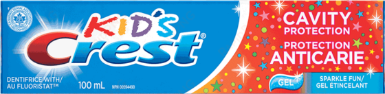 crest kids cavity protection sparkle fun gel toothpaste - crest kids cavity protection