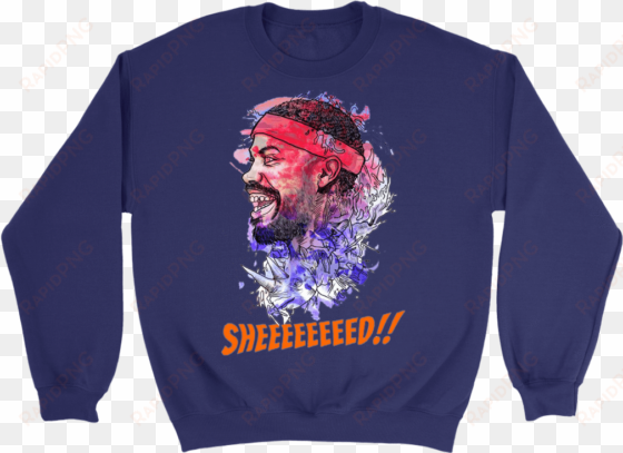 crewneck sweatshirt / purple / s rasheed wallace watercolor - chinese crouching tiger premium sweatshirt (6 colors