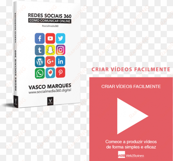 criar videos facilmente e livro redes sociais - redes sociais 360: como comunicar online