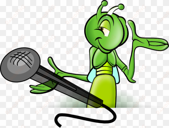 cricket microphone clip art - el grillo del hogar (spanish edition)