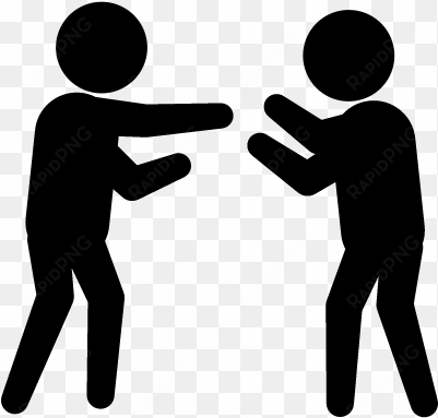 criminal fighting with a person vector - people fighting icon