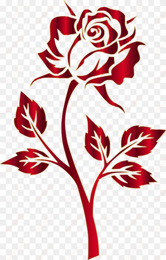 crimson rose symbol silhouette alternative - rose images without background