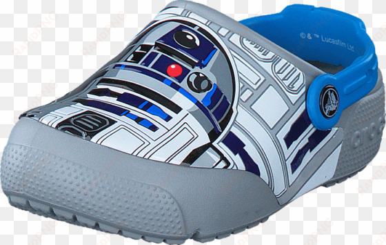 crocs crocs fun lab lights r2d2 ocean/light grey 57586-00 - sahinler fleece r2d2 very soft polyester/fleece blanket