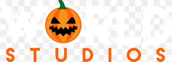 cropped world studios logo spooky white 8000px - jack-o'-lantern