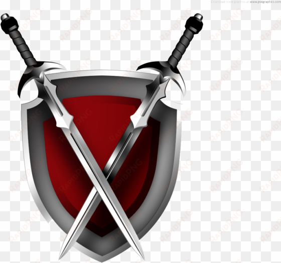 cross sword png transparent image - shield and sword png