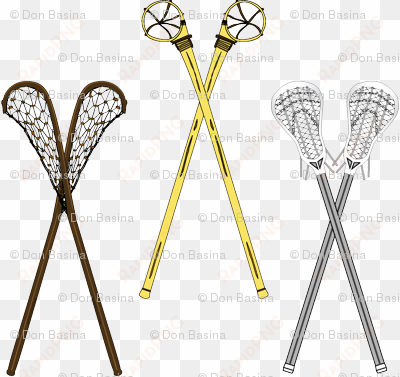 crossed lacrosse sticks - lacrosse stick