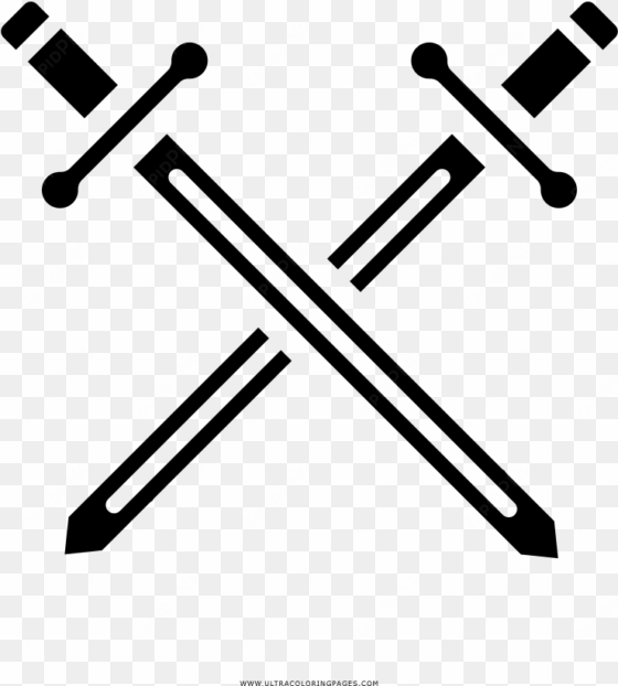 crossed swords coloring page - spreadshirt