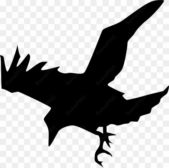 crow flying clipart