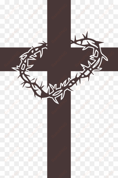 Crown Of Thorns Christian Cross Cross And Crown Christianity - Crown Of Thorns On Cross transparent png image