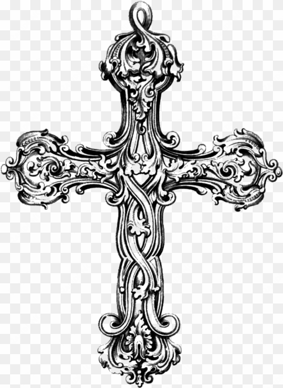 crucifix clipart free collection image royalty free - vintage cross clip art