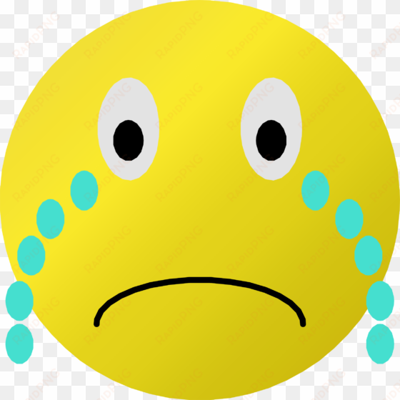 cry smiley big image png - cry face clipart