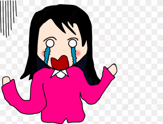 crying cartoon woman clip art at clker - crying cartoon girl png
