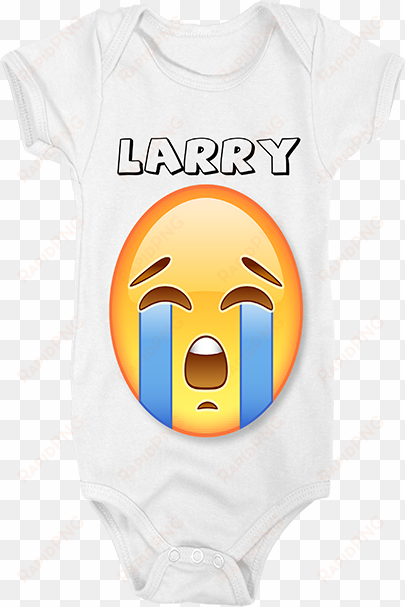 crying emoji customised baby grow - face with tears of joy emoji