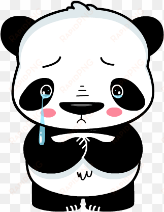 crying panda emoji - panda crying
