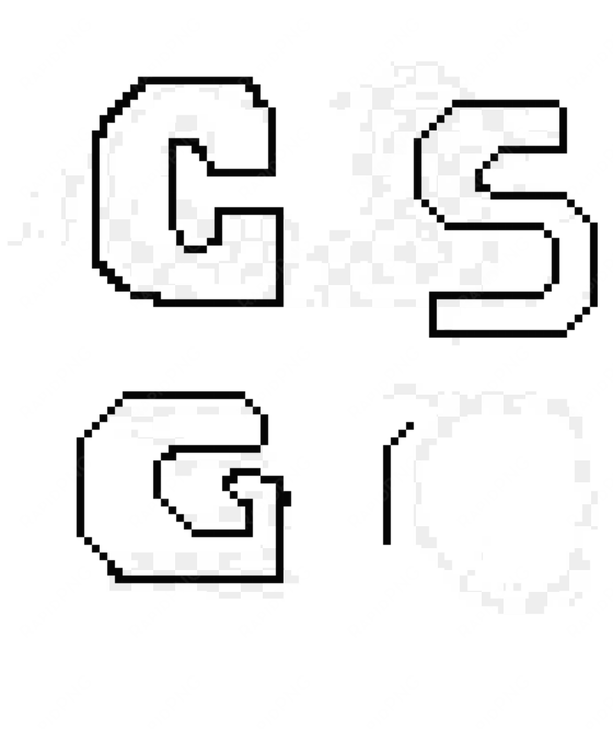 csgo logo part - pixel art