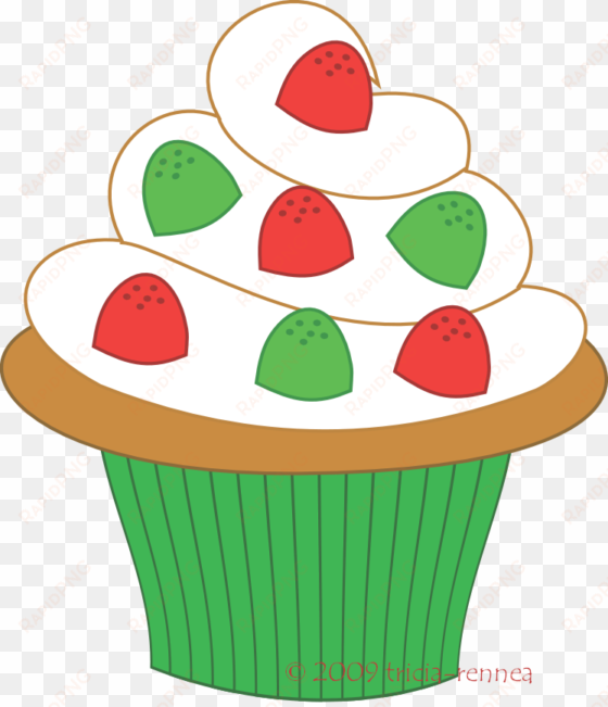 cupcake clip art pictures - christmas baking tag printables