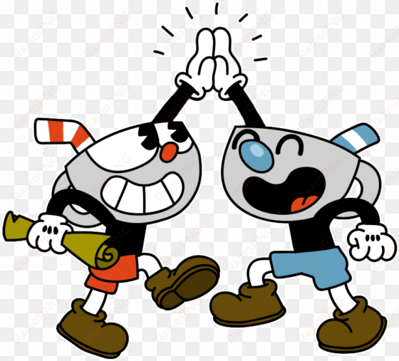 Cuphead And Mugman By Diuky On Deviantart Png Freeuse - Cuphead Mugman Png transparent png image