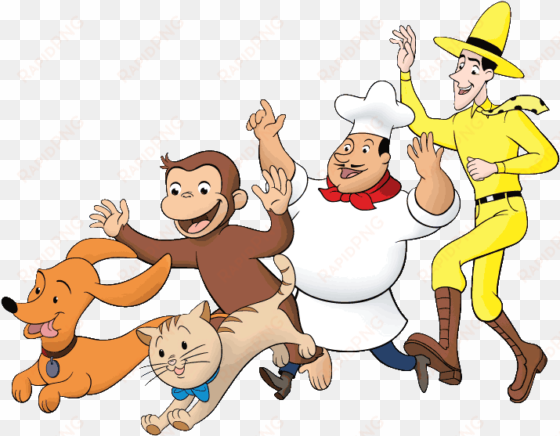 curious george clipart friend banner transparent - curious george all characters