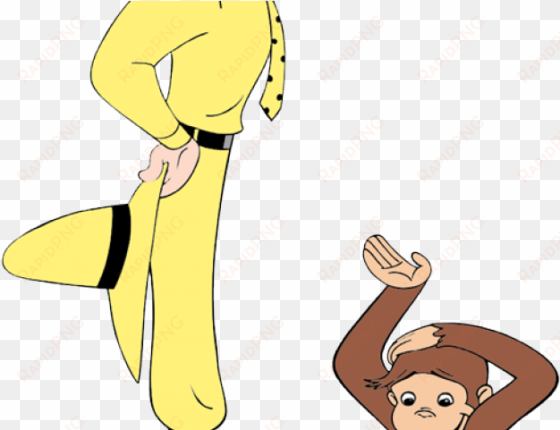 curious george clipart - in yellow hat adult costume curious george man
