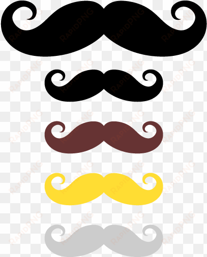 Curly Mustache Photo Booth Prop - Booth Props Printable Pdf transparent png image